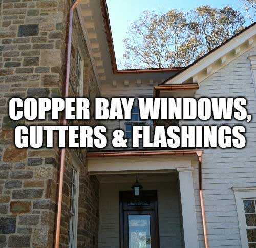 copper bay window gutter flashing